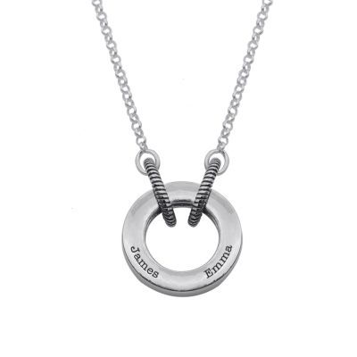 Familienkreis Rollo-Kette mit Gravur [Sterlingsilber]