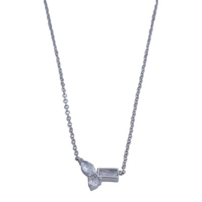 Trio Cut Cluster Necklace