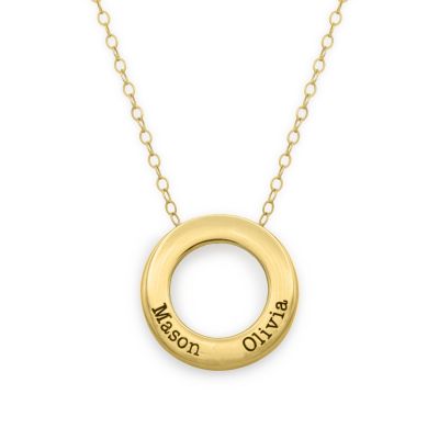 Family Circle Classic Chain Name Necklace [18K Gold Plated]