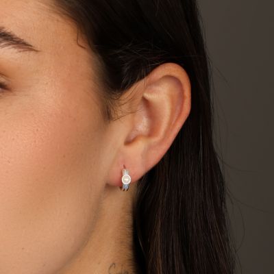 Amelia Pearl Earrings [Sterling Silver]