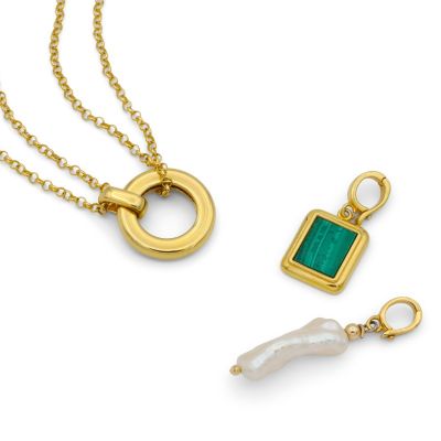 Anna Double Layer Necklace [18K Gold Vermeil] - with Charms