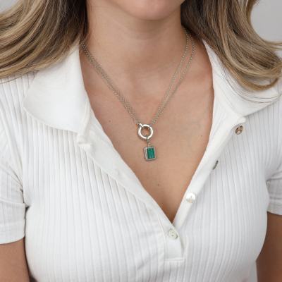 Anna Double Layer Necklace [Sterling Silver] - with Charms