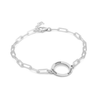 Arya Anchor Name Bracelet [Sterling Silver]