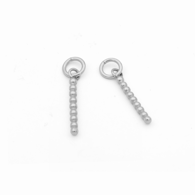 Beads Bar Earring Charm [Sterling Silver]