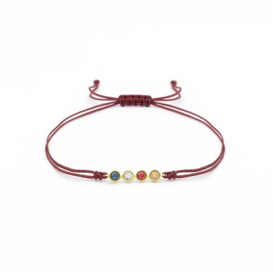 Talisa Stars Birthstone Bracelet - Red String [18K Gold Plated]