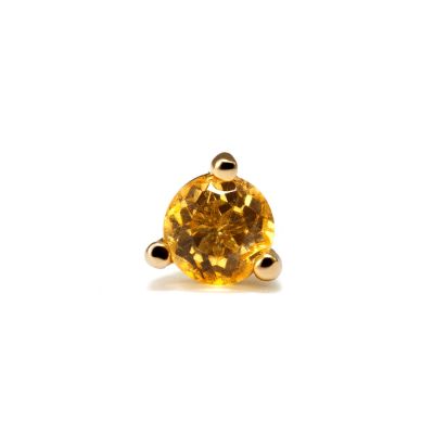 November Citrine Birthstone Earrings [14 Karat Gold]