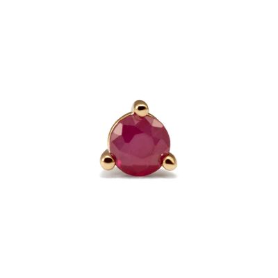 July Ruby Birthstone Earrings [14 Karat Gold]