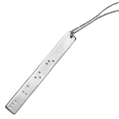 Unforgettable Memories Braille Necklace  - Sterling Silver