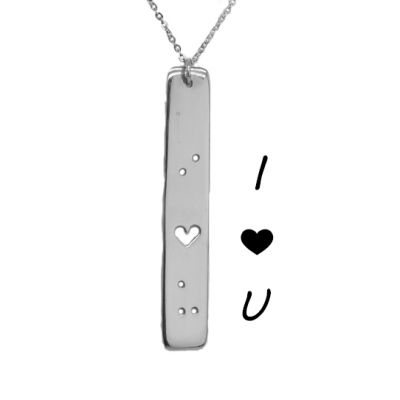 I Love You Necklace - Sterling Silver