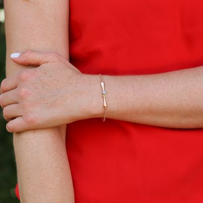 Bracelet Ruban d'Amour [Plaqué Or Rose 18ct]
