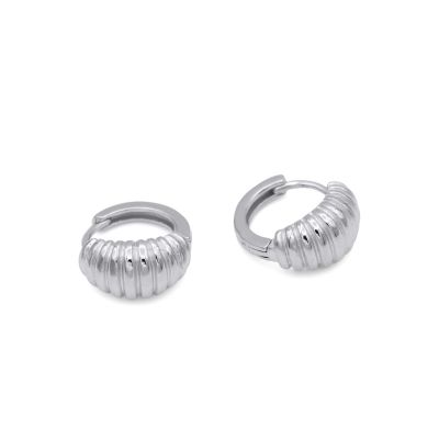Braided Hoop Earrings [Sterling Silver]