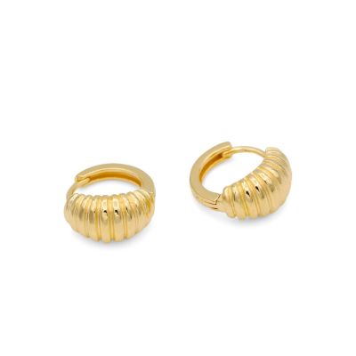 Braided Hoop Earrings [18K Gold Plated]