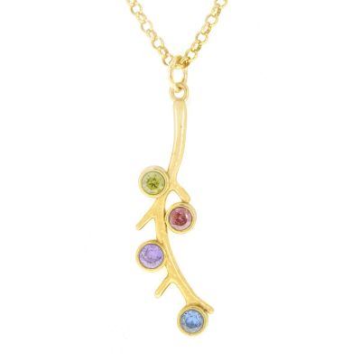 Roots of Love Necklace Vertical [Gold Plated]