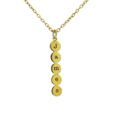 Bubble Initials Personalized Necklace [Gold Plated]