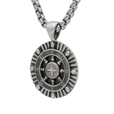 Captain's Wheel Name Necklace - Sterling Silver