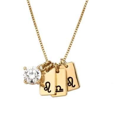 Mirella Zodiac Charm Necklace With 1 ct Diamond [18K Gold Vermeil]