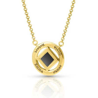 Blessed Halo Name Necklace with Nano Bible [18K Gold Plated]