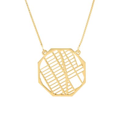 Tied Together Map Necklace [14 Karat Gold]