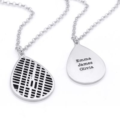 Cherished Spot Silhouette Map Necklace [Sterling Silver] 