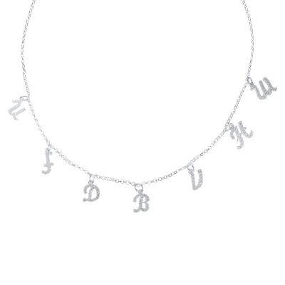 Talisa Funkelnde Initialen Kette [Sterlingsilber]