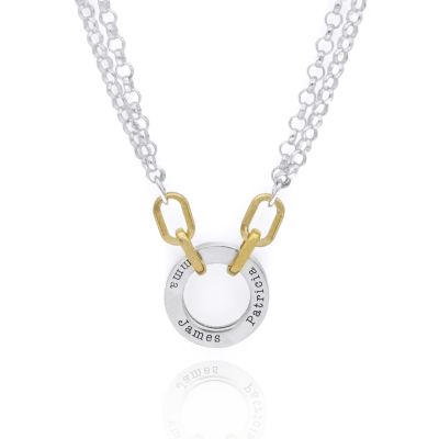 Infinity Circle Name Necklace [Sterling Silver / 18K Gold Plated]