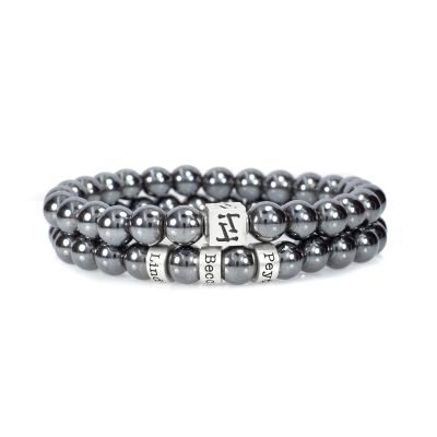 Bracelet Hématite Classique pour Femme [Argent 925]