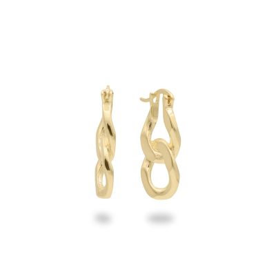 Classy Link Chain Earrings [18K Gold Plated]