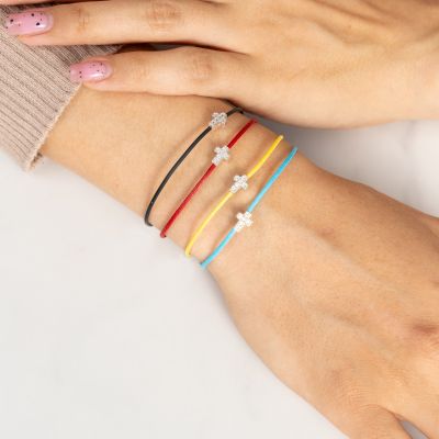 Crystal Cross Bracelet [Sterling Silver]