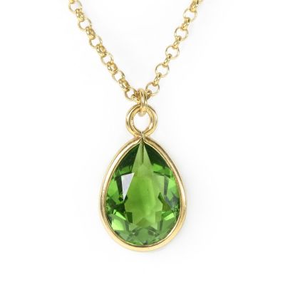 Enchanted Drop Layered Birthstone Necklace [Gold Plated]