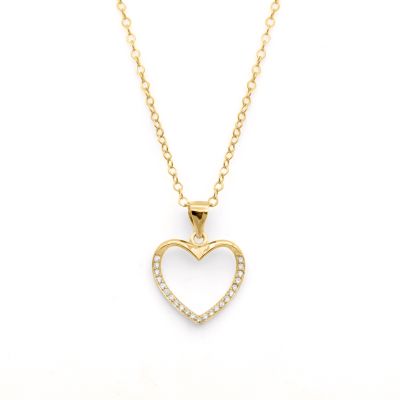 Crystal Heart Necklace [18K Gold Plated]