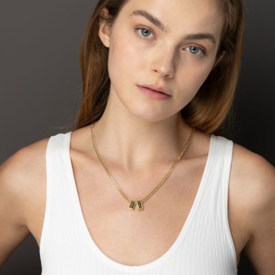Emily Cuban Chain Name Necklace [14 Karat Gold]