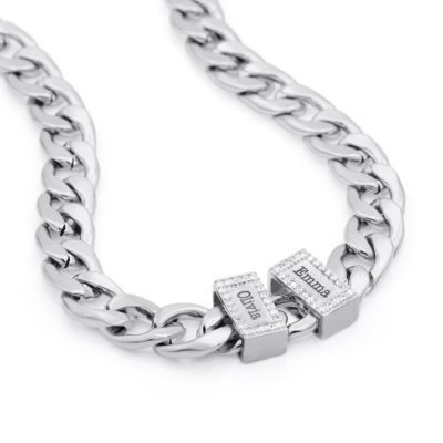Iced Charm For Cuban Link Chain [Sterling Silver]