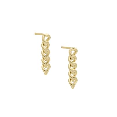 Curb Chain Earrings [18K Gold Vermeil]
