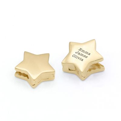 Star Charm With Names For Milanese Chain [18K Gold Plated]