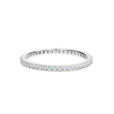 Dunne Klassieke Kristallen Ring [Sterling Zilver]
