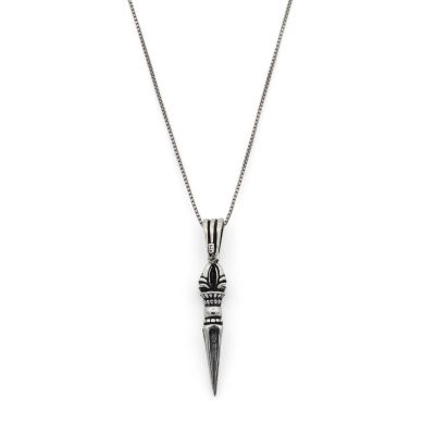 Dagger Men's Pendant Necklace - Sterling Silver