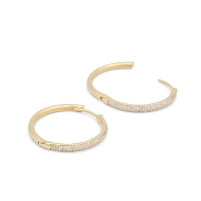 Dazzling Hoop Crystal Earrings [18K Gold Plated]