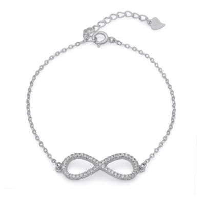 Dazzling Infinity Bracelet [Sterling Silver]