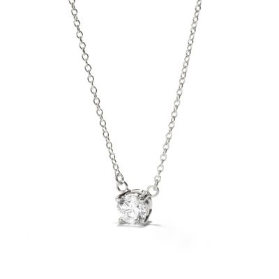 Infinite Brilliance Necklace with 0.3 ct Diamond [14 Karat White Gold]