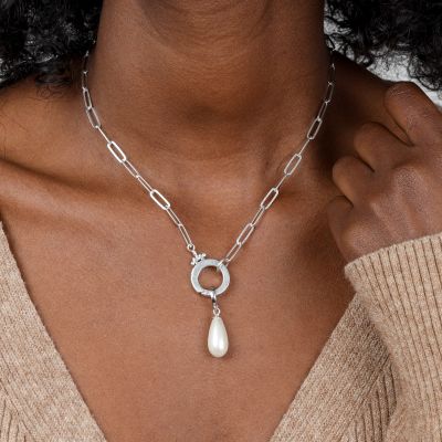 Druppel Parel Bedel [Sterling Zilver]