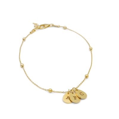 Drops of Love Initials Anklet [18K Gold Plated]
