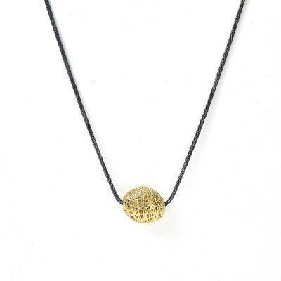 Sphere of Threads Necklace [10K Gold]