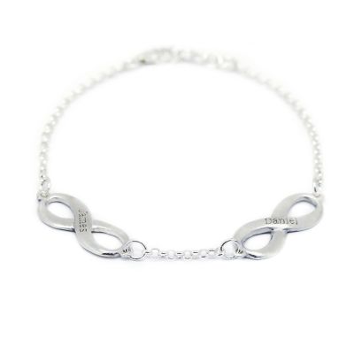 Infinity Bracelet with Engraving [Sterling Silver]