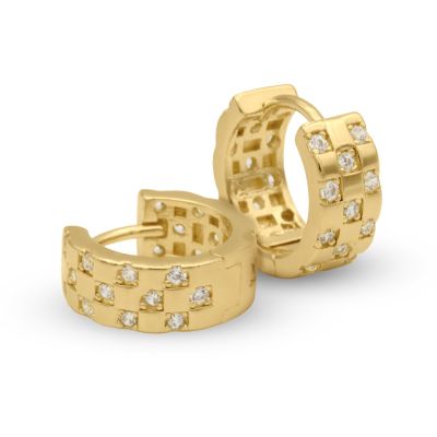 Crystal Sparkle Hoops [18K Gold Plated]