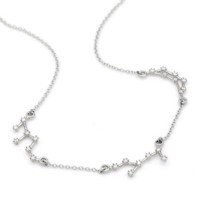 Ella Zodiac Diamond Necklace [Sterling Silver]