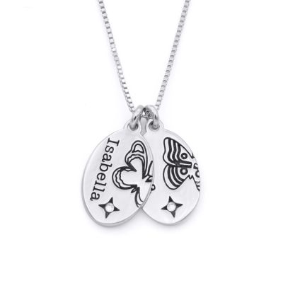 Ellie Birth Butterfly Necklace [Sterling Silver]