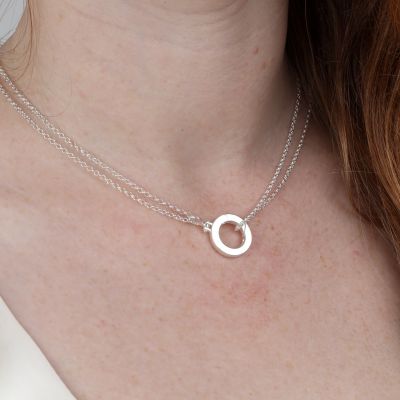 Emma Double Layer Necklace [Sterling Silver]