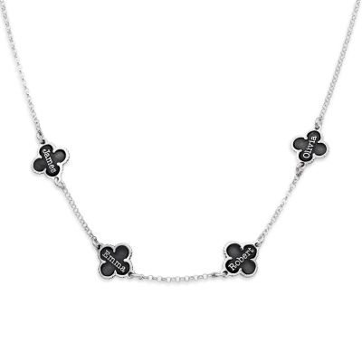 Betoverde Klaver Naam Ketting [Sterling Zilver]