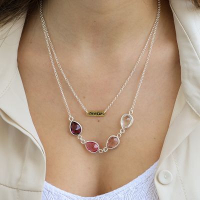 Enchanted Family Birthstone Necklace Pair