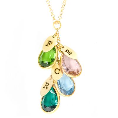Enchanted Rain Initials Necklace [Gold Plated]
